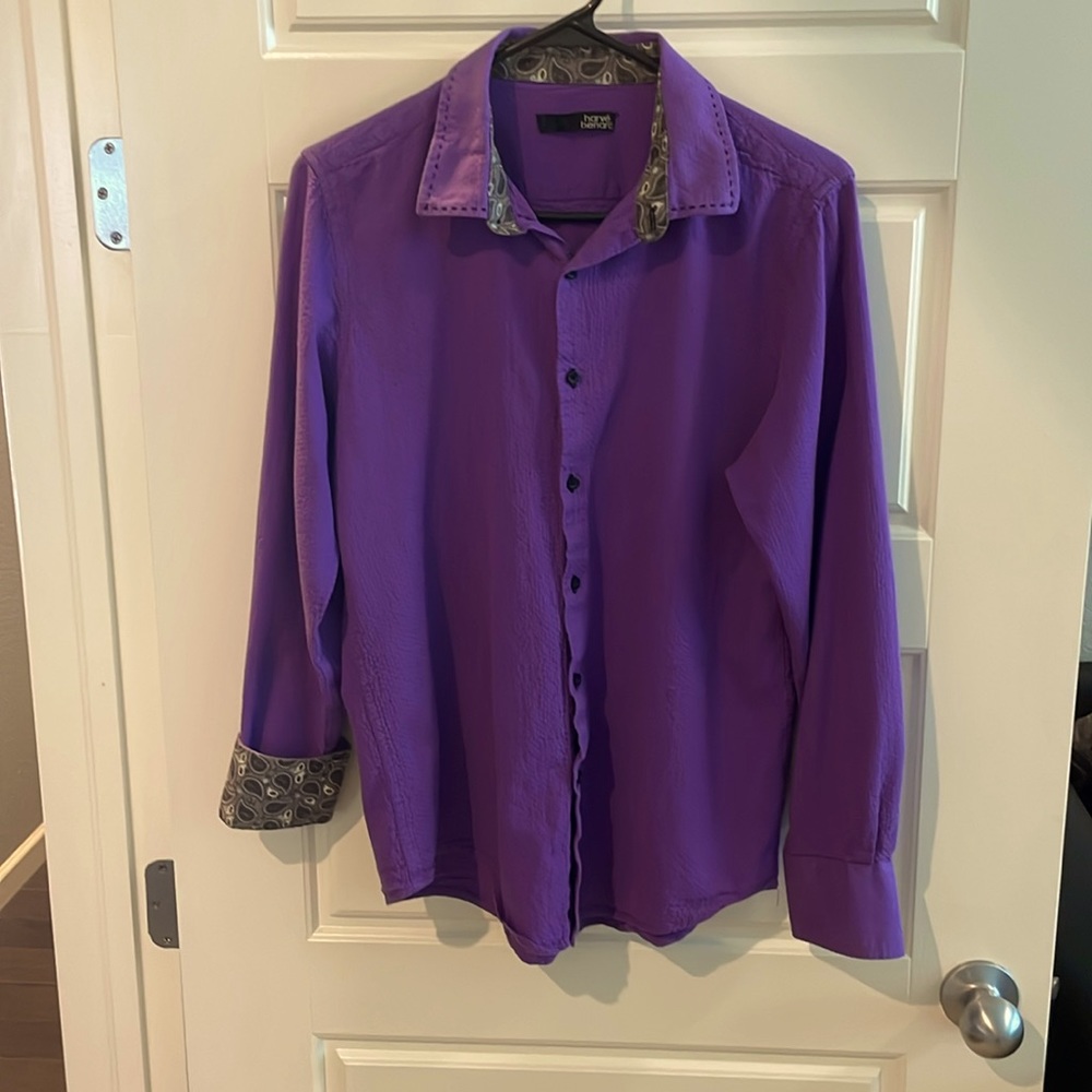 Harve Benard Purple Dress Shirt